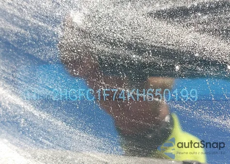 2019 Honda Civic Ex-L from USA, damaged, VIN 2HGFC1F74KH650199